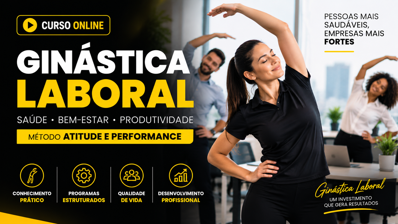 Capa da formação Curso de Ginástica Laboral – Método Atitude e Performance